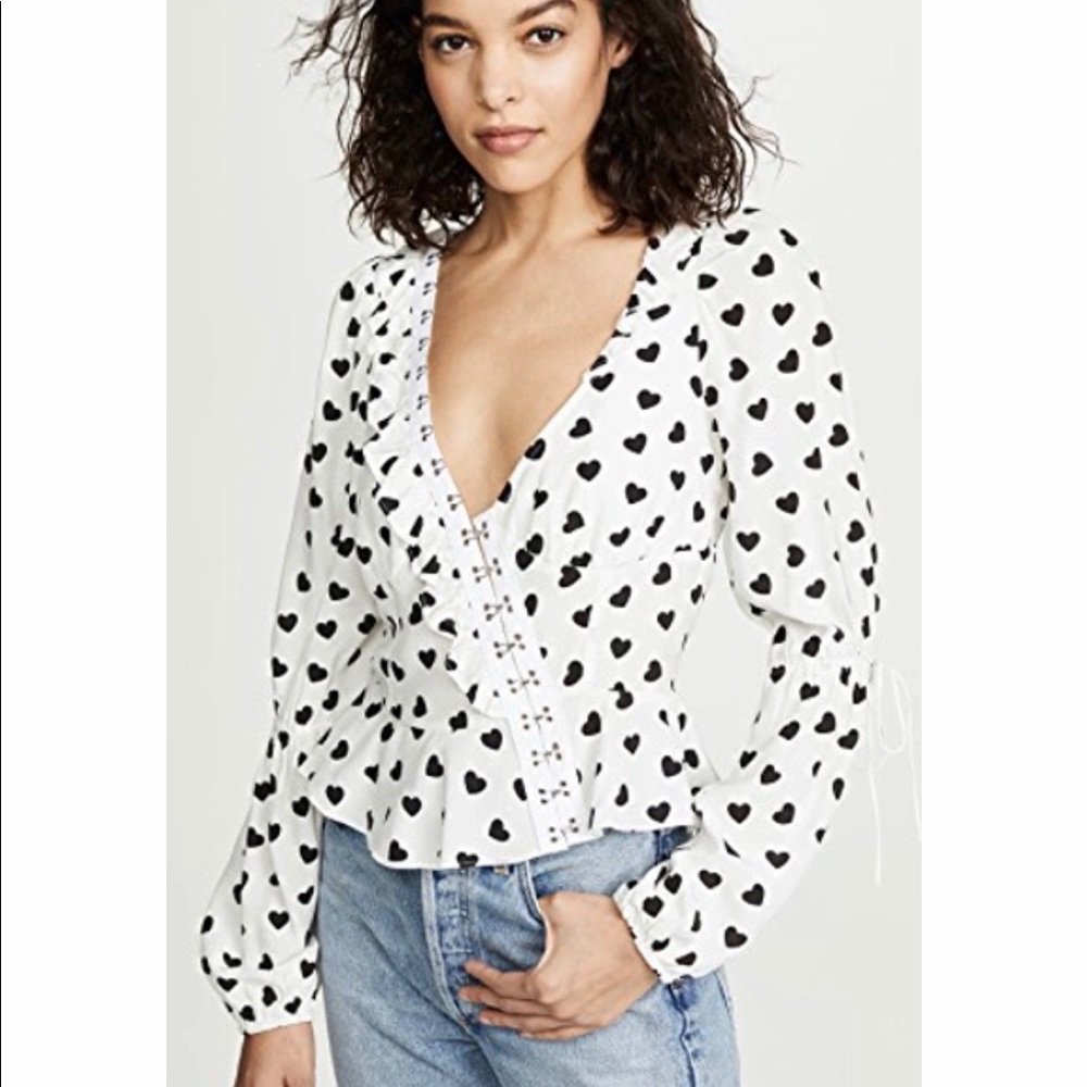 COPY - Really cute For Love of Lemons heart blouse